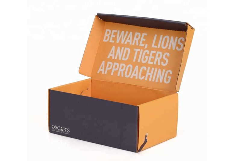 Drop Front Cardboard Shoe Boxes Packaging Custom Logo Printing