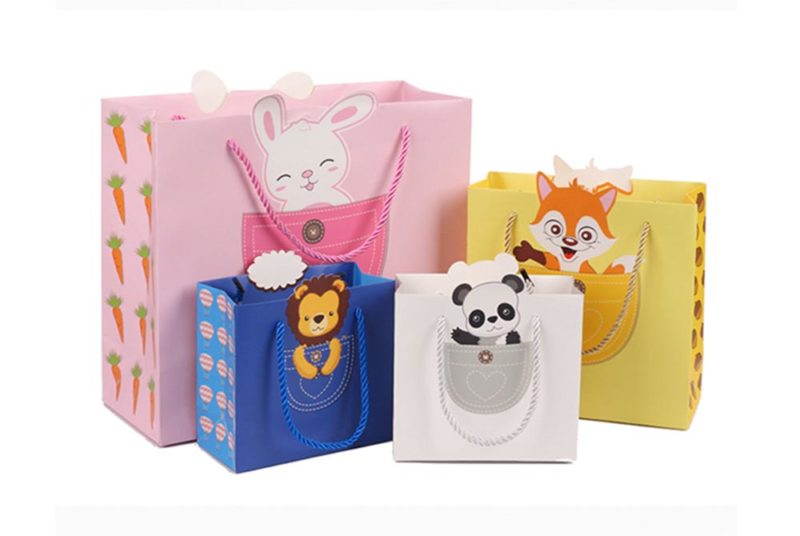Fashion Design Cute Gift Cartoon Shape Craft Paper Bag for Children