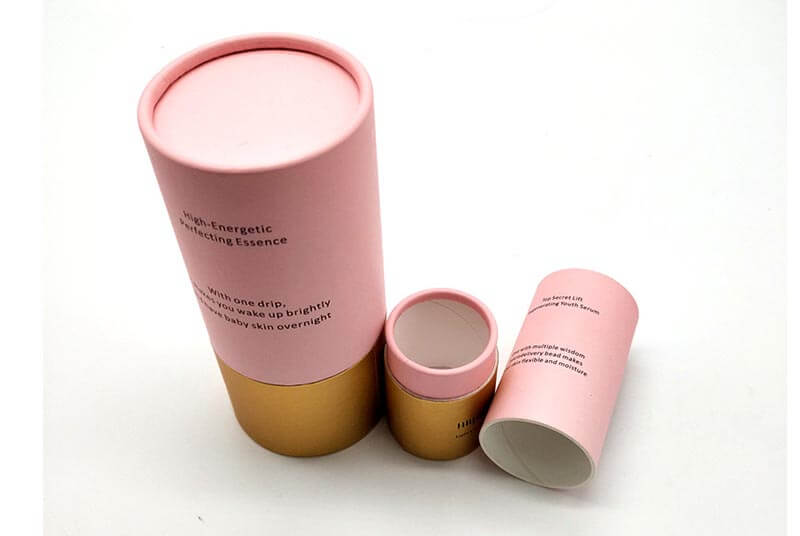 Tubular cosmetic packaging boxes