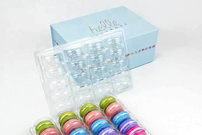 foldable gift paper macaron boxes with dividers
