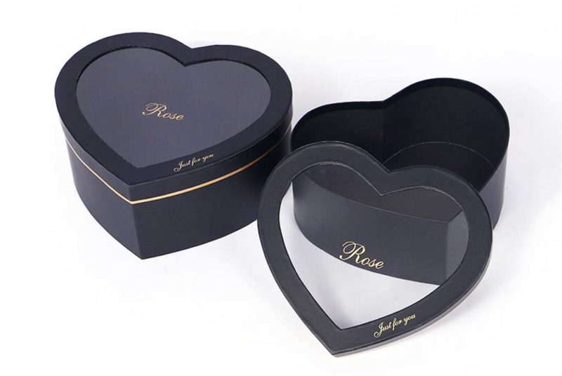 Heart Shaped Cardboard box with Lid, Valentine Gift Box