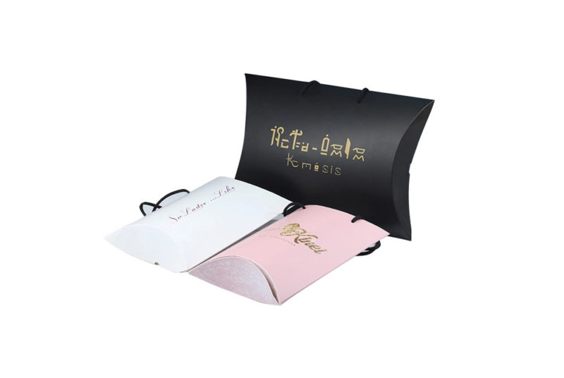 printed paper pillow box for cosmetics