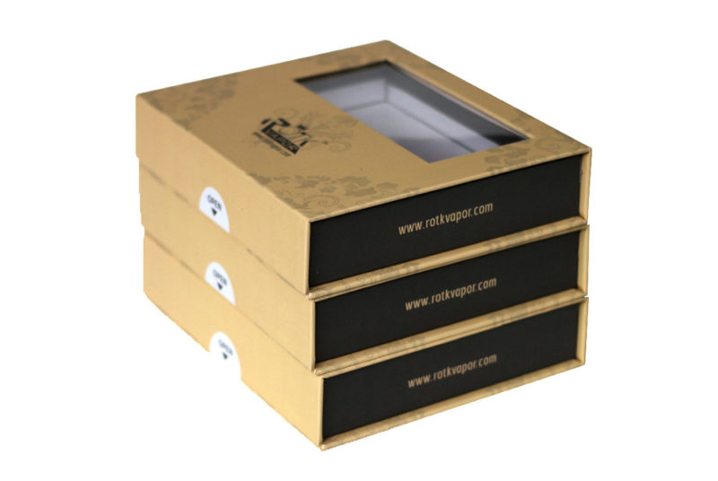 rigid cardboard gift boxes with clear window