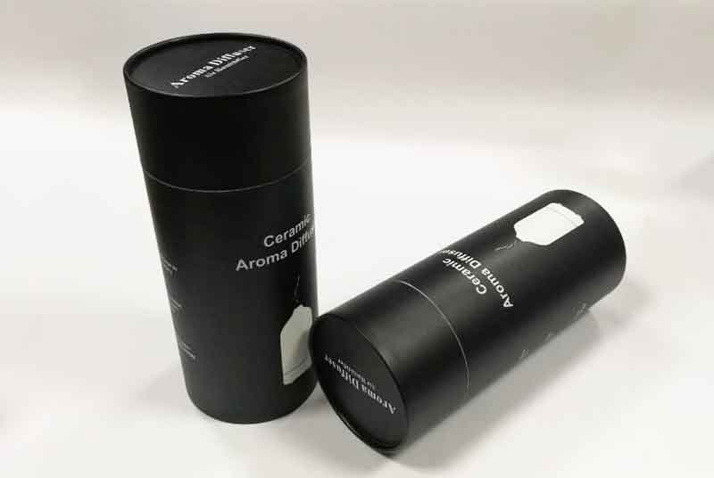 cylinder diffuser gift box black