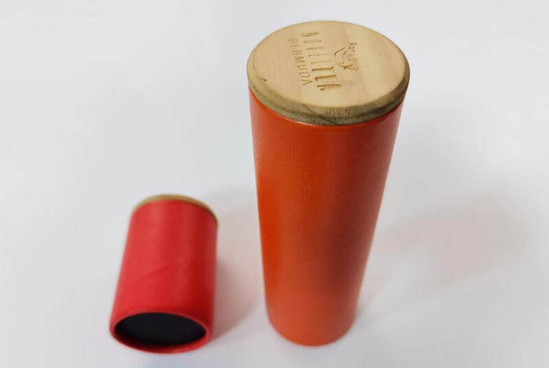 food grade paper tube with wood lid