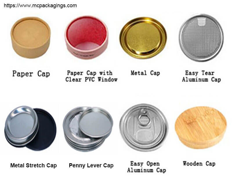 cardboard tube box top cap lids