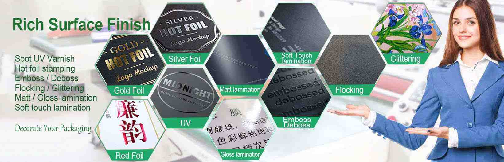 paper packaging rich surface finish