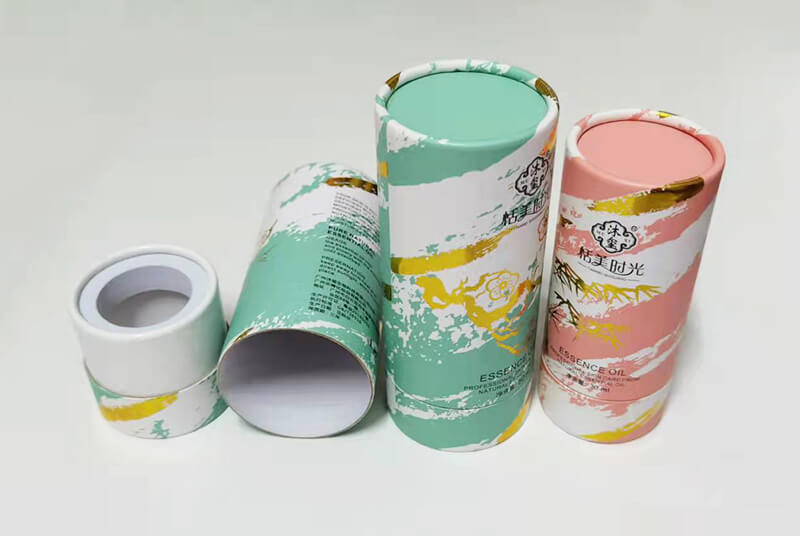 paper tube cylinder packaging for cosmetic 50ml glass bottle