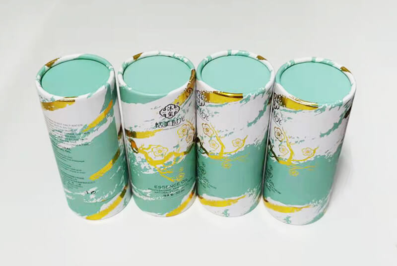 paper cosmetic tube cylinder giftbox packaging