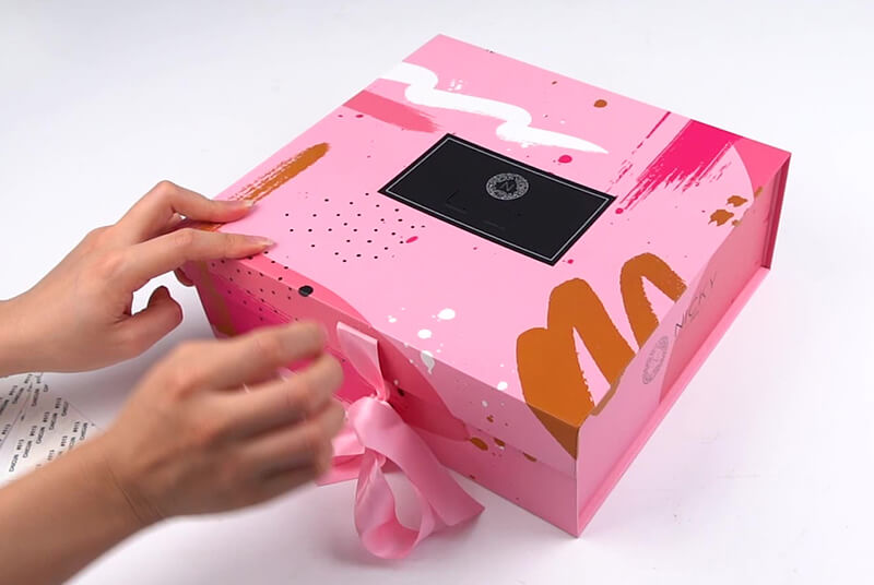 custom design printing paper foldable gift box