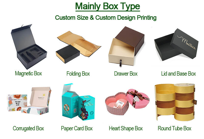 Non Magnet Hard Foldable Paper Boxes With Tab Lock Custom Logo