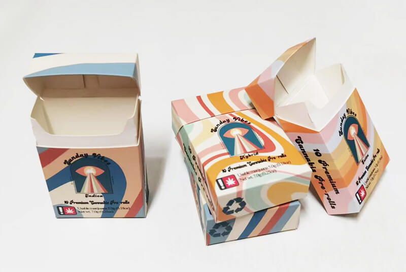 cigarette paper cannabis prerolls box
