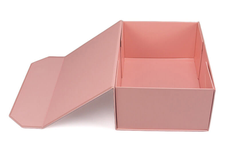 eco paper foldable pink gift box