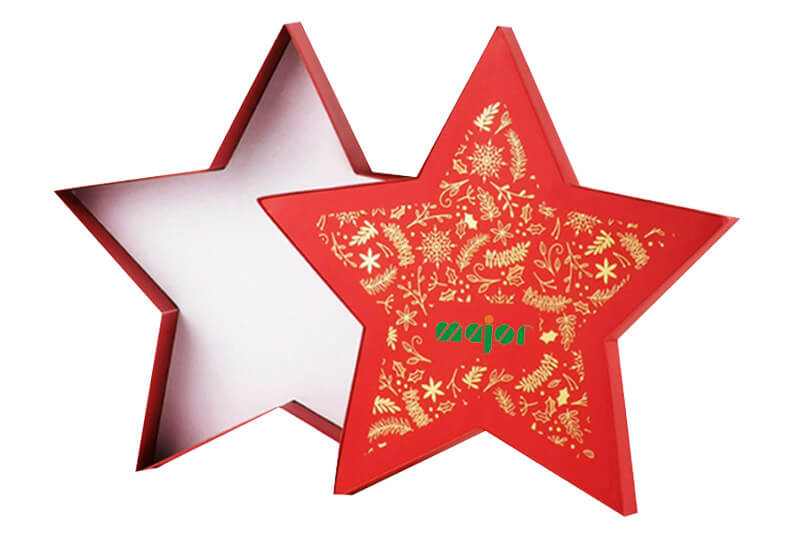 custom christmas star shaped box cardboard packaging