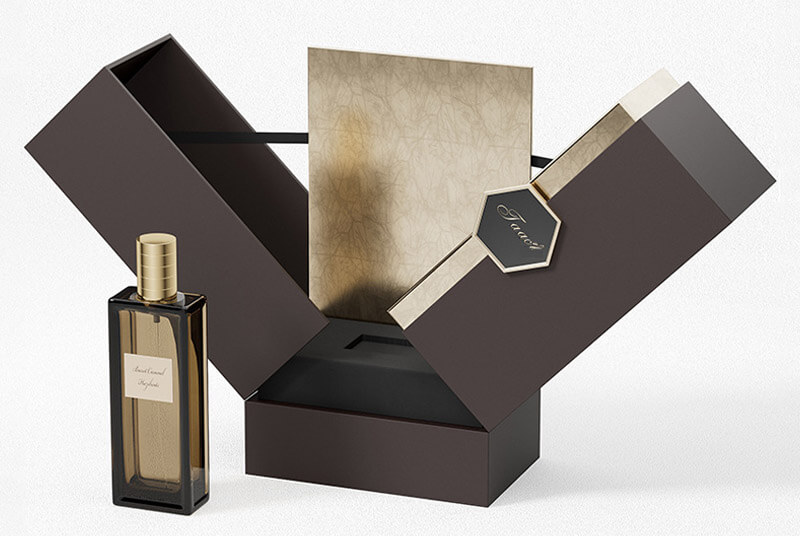 middle open cardboard paper box for perfume