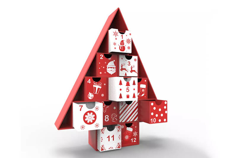 advent calendar christmas tree shape box