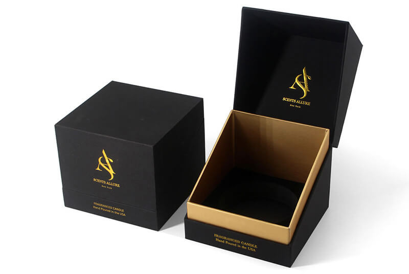 luxury rigid paperboard candle boxes wholesale