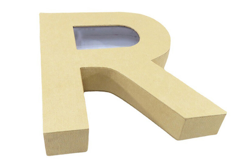 paper letters alphabet box with clear window